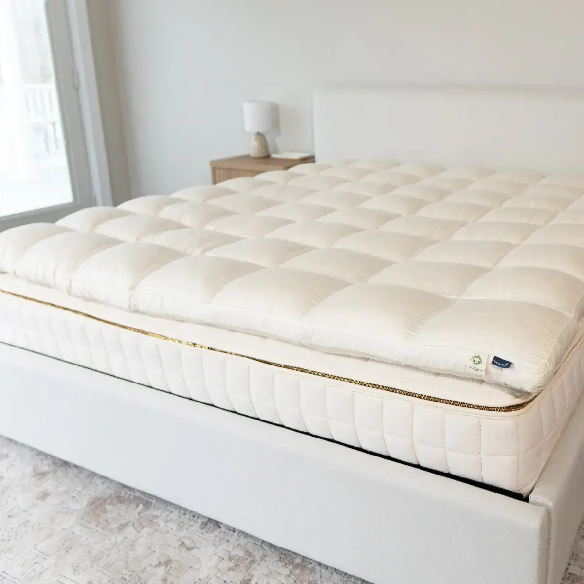 Box Stitched Organic Latex Topper by Naturepedic - Image 4